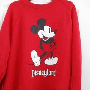 DISNEY - Red Mickey Mouse Classic Sweatshirt - Unisex Adult XL